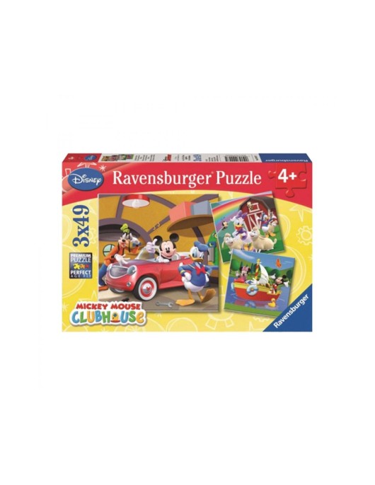 Ravensburger Puzzle Disney Mickey Mouse Clubhouse - Everyboby Loves Mickey (3x49pcs.) (09247)