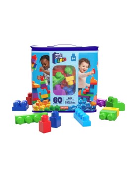 MEGA BLOKS FIRST BUILDERS BIG BUILDING BAG 60pcs BLUE (DCH55)