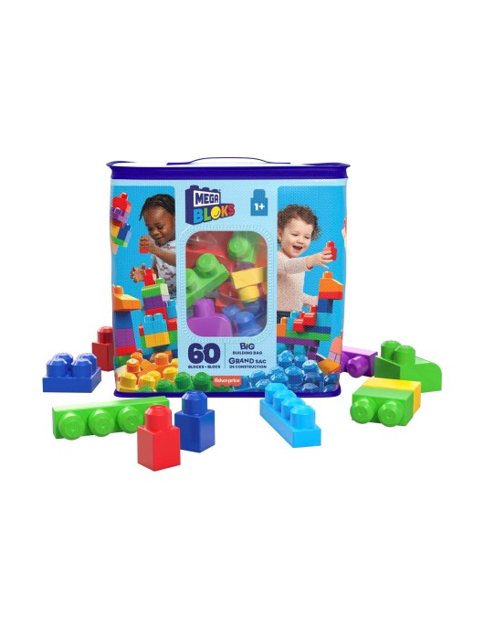 MEGA BLOKS FIRST BUILDERS BIG BUILDING BAG 60pcs BLUE (DCH55)