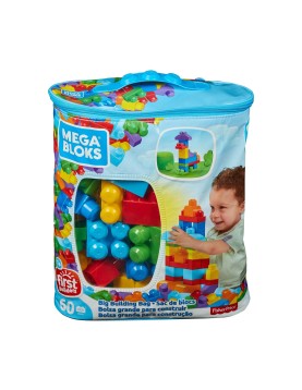 MEGA BLOKS FIRST BUILDERS BIG BUILDING BAG 60pcs BLUE (DCH55)