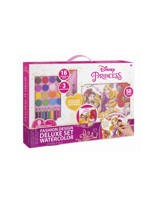 Make it Real Disney Princess: Fashion Design Deluxe Set Watercolor (4252)