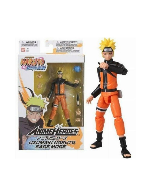 Bandai Anime Heroes: Naruto - Uzumaki Naruto Sage Mode Action Figure (6,5") (36907)