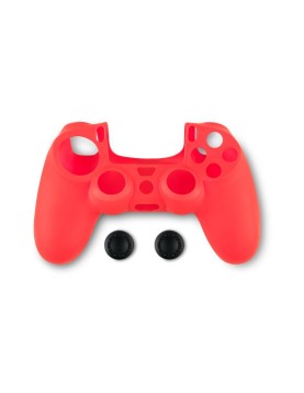 Spartan Gear - Controller Silicon Skin Cover and Thumb Grips (compatible with playstation 4) (colour: Red)