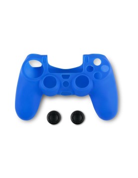 Spartan Gear - Controller Silicon Skin Cover and Thumb Grips (compatible with playstation 4) (colour: Blue)