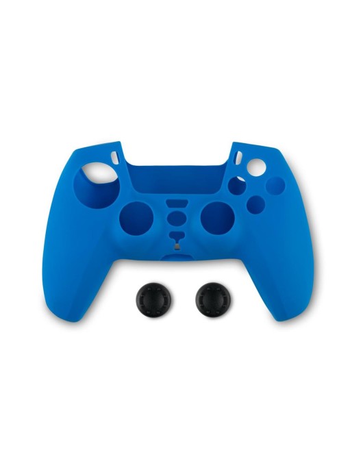 Spartan Gear - Controller Silicon Skin Cover and Thumb Grips (compatible with playstation 5) (colour: Blue)