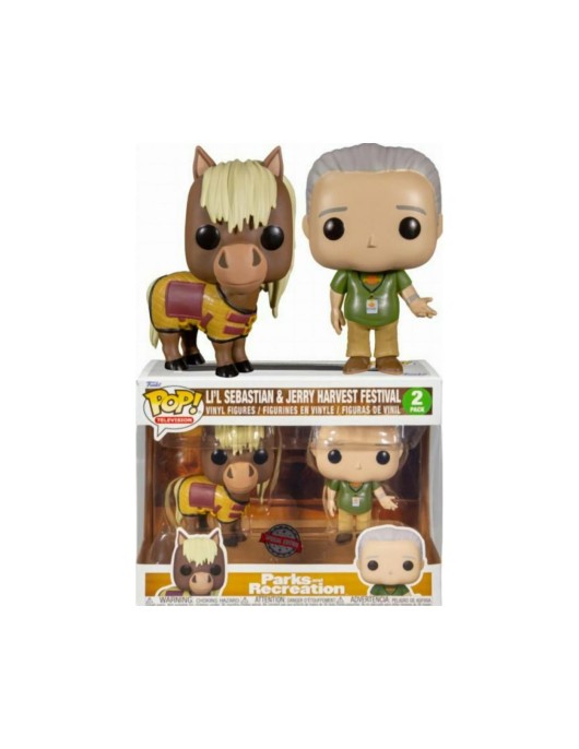 Funko Pop! 2-Pack Television: Parks and Recreation - Li'l Sebastian & Jerry Harvest Festival (Special Edition) Vinyl Figures