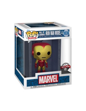 Funko Pop! Deluxe: Marvel Hall of Armor: Iron Man Model 4 (Metallic) (PX Previews Exclusive) #1036 Bobble-Head Vinyl Figure