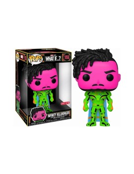 Funko Pop! Marvel Jumbo: What If...? - Infinity Killmonger (Blacklight) (Special Edition) #1058 Bobble-Head Vinyl Figure (10")