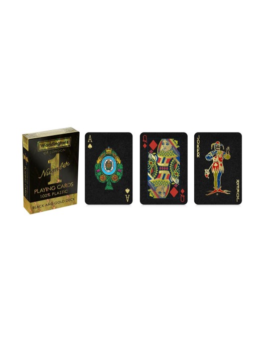 Winning Moves: Waddingtons No.1 - Black And Gold Deck Playing Cards (WM00755-EN1)