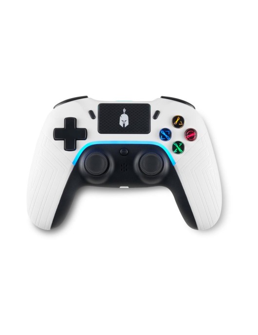 Spartan Gear - Aspis 4 Wired & Wireless Controller (compatible with PC [wired] and playstation 4 [wireless]) (colour: White/Black)