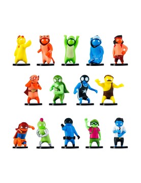 P.M.I. Gang Beasts Collectible Figures - 5 Pack -including 1 rare hidden character (S1) (Random) (GB2040)