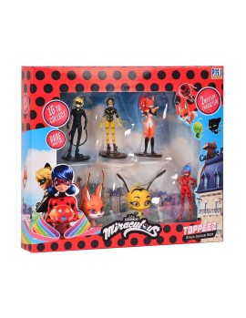 P.M.I. Miraculous Pencil Toppers - 8 Pack Deluxe Box -including 2 hidden rare characters (S1) (Random) (MLB2070)