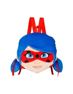 P.M.I. Miraculous Plush Backpacks 30cm (Random-2 characters to collect-Lady Bug/Black-Cat Noar) (MLB7008)