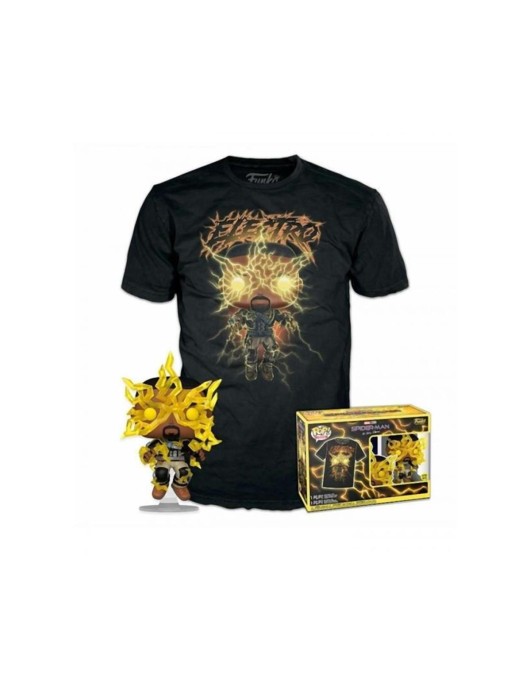 Funko Pop! & Tee (Adult): Spider-Man No Way Home S3 - Electro (Glows in the Dark) Vinyl Figure & T-Shirt (M)