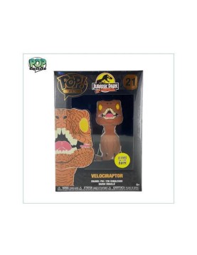 Funko Pop! Jurassic Park 30th Anniversary - Velociraptor (Glows in the Dark) Large Enamel Pin