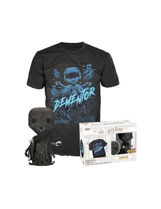 Funko Pop! & Tee (Adult): Harry Potter - Dementor (Glows in the Dark) Vinyl Figure and T-Shirt (L)