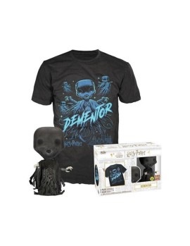 Funko Pop! &amp; Tee (Adult): Harry Potter - Dementor (Glows in the Dark) Vinyl Figure and T-Shirt (XL)