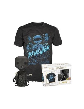 Funko Pop! &amp; Tee (Adult): Harry Potter - Dementor (Glows in the Dark) Vinyl Figure and T-Shirt (XL)