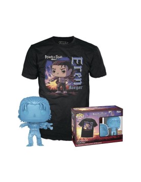 Funko Pop! &amp; Tee (Adult): Attack on Titan Final Season - Eren Jaeger (with Marks) Vinyl Figure and T-Shirt (L)