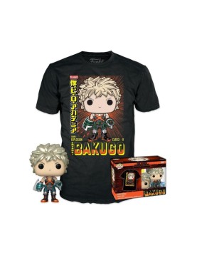 Funko Pop! &amp; Tee (Adult): My Hero Academia - Katsuki Bakugo (Metallic) (Special Edition) Vinyl Figure &amp; T-Shirt (M)