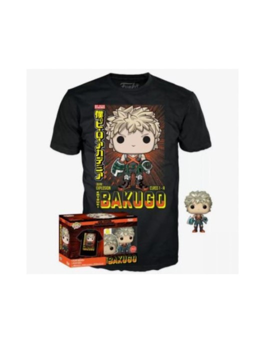 Funko Pop! & Tee (Adult): My Hero Academia - Katsuki Bakugo (Metallic) (Special Edition) Vinyl Figure & T-Shirt (XL)