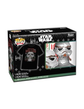 Funko Pop! Tees (Adult) Disney: Star Wars - Holiday Stormtrooper (Metallic) Vinyl Figure &amp; T-Shirt (L)