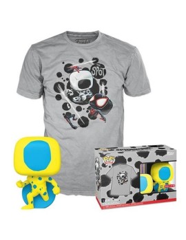 Funko Pop! &amp; Tee (Adult) Marvel: Spider-Man Across the Spider-Verse - The Spot (Blacklight) (Special Edition) (Glows in the Dark) Bobble-Head Vinyl Figure and T-Shirt (XL)