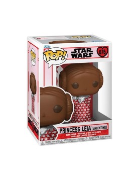 Funko Pop! Disney: Star Wars Valentine's Day 2024 - Princess Leia (Valentine Chocolate) #676 Bobble-Head Vinyl Figure