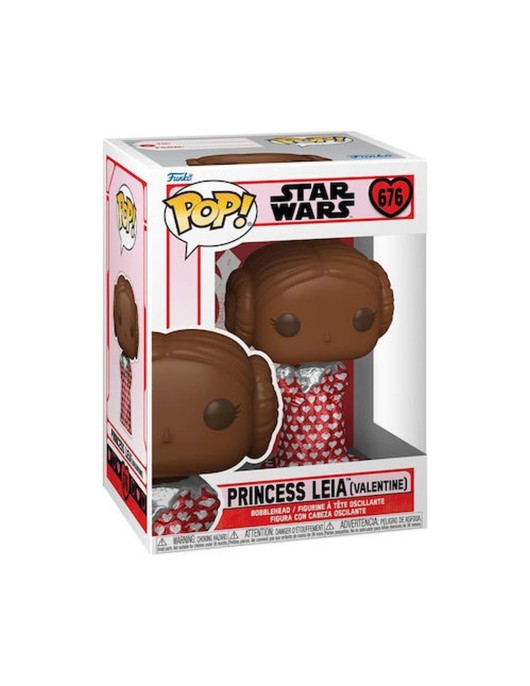 Funko Pop! Disney: Star Wars Valentine's Day 2024 - Princess Leia (Valentine Chocolate) #676 Bobble-Head Vinyl Figure