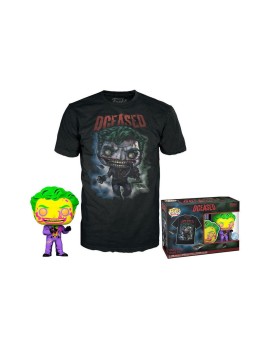Funko Pop! &amp; Tee (Adult): Comic Cover DC - The Joker (Blacklight) (Special Edition) Vinyl Figure &amp; T-Shirt (S)