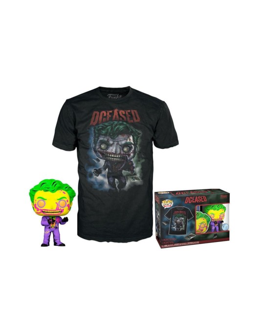 Funko Pop! & Tee (Adult): Comic Cover DC - The Joker (Blacklight) (Special Edition) Vinyl Figure & T-Shirt (S)