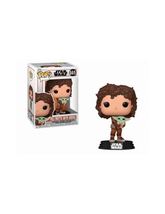 Funko Pop! Disney Star Wars: The Mandalorian - Peli Motto with Grogu #665 Bobble-Head Vinyl Figure