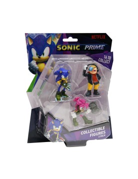 P.M.I. Sonic Prime - 3 Pack (S1) Collectible Figure (6.5cm) (Random) (SON2020)