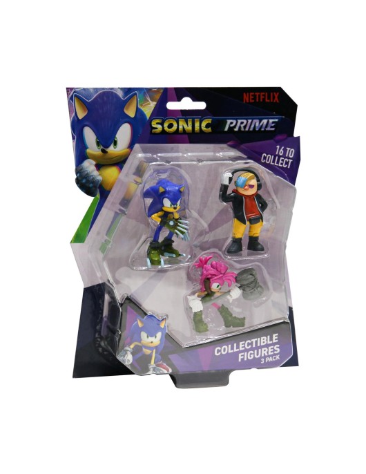P.M.I. Sonic Prime - 3 Pack (S1) Collectible Figure (6.5cm) (Random) (SON2020)