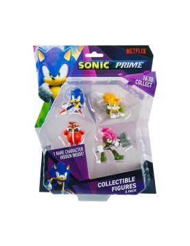 P.M.I. Sonic Prime - 5 Pack -including 1 rare hidden character (S1) Collectible Figures (6.5cm) (Random) (SON2040)