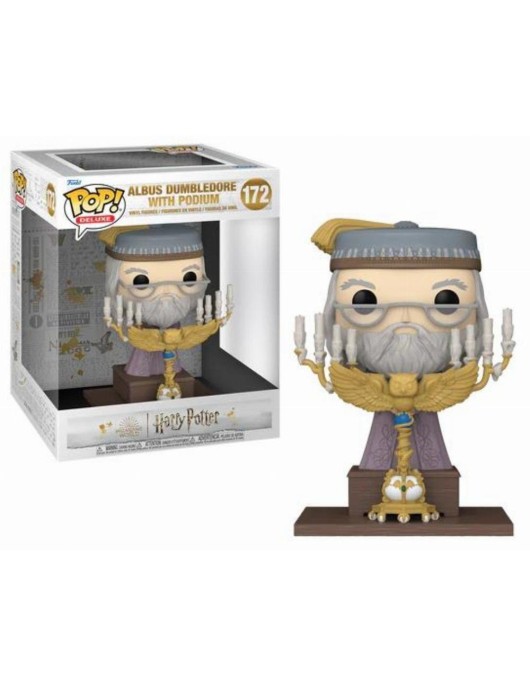 Funko Pop! Deluxe: Harry Potter Prisoner of Azkaban - Albus Dumbledore with Podium #172 Vinyl Figure