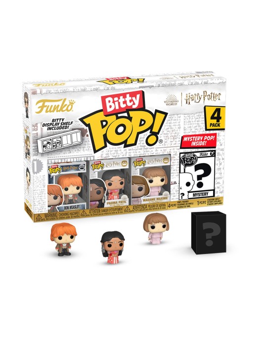 Funko Bitty Pop! 4-Pack: Harry Potter Goblet of Fire - Ron Weasley, Padma Patil, Madame Maxim, Mystery Pop! Vinyl Figures