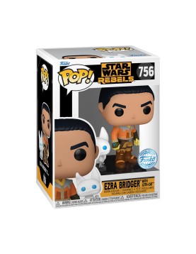 Funko Pop! &amp; Buddy Disney Star Wars: Rebels - Ezra Bridger with Loth Cat (Special Edition) #756 Bobble-Head Vinyl Figure