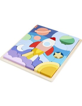 Fisher-Price - Wooden Space Blocks Puzzle (HXY42)