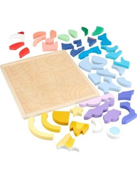 Fisher-Price - Wooden Space Blocks Puzzle (HXY42)