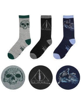 Cinereplicas Movies: Harry Potter - Deathly Hallows Socks (Set of 3) (CR1605)
