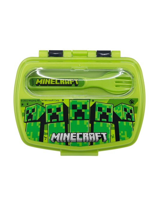Stor: Minecraft - Funny Sandwich Box With Cutlery (40409)