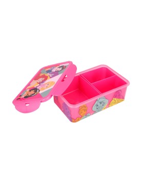 Stor: Disney Princess: Bright &amp; Bold - Rectangular Food Container With Removable Compartments (1190ml) (51245)