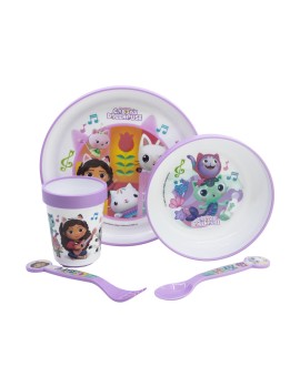 Stor: Gabby Dollhouse - Non Slip 5 Pcs Bicolor Premium Set (21281)