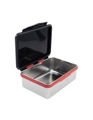 Stor: Marvel: Spiderman Black Board - Stainless Steel Clamp Rectangular Sandwich Box (1100ml) (74756)