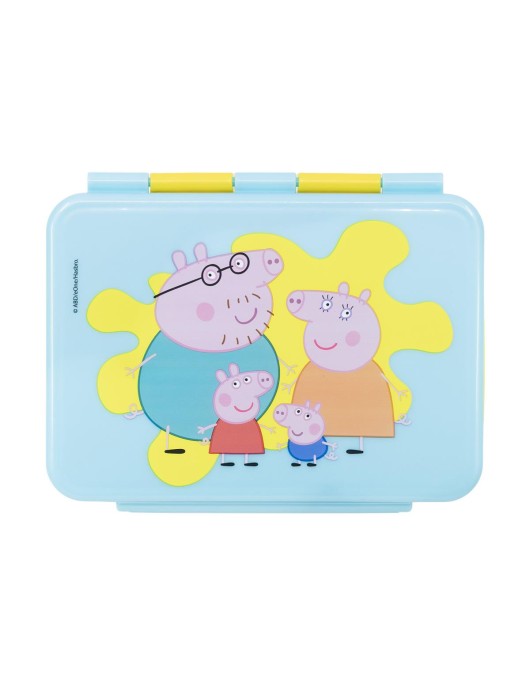 Stor: Peppa Pig Core 2022 - Stainless Steel Clamp Rectangular Sandwich Box (1100ml) (13956)