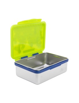 Stor: Minecraft - Isometric Stainless Steel Clamp Rectangular Sandwich Box (1100ml) (40496)