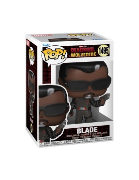 Funko Pop! Marvel: Deadpool &amp; Wolverine - Blade #1495 Bobble-Head Vinyl Figure