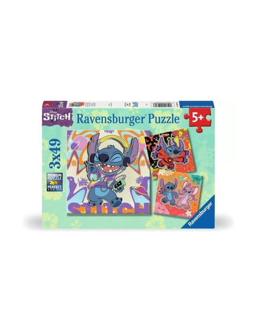Ravensburger Puzzle Disney: Stitch - Play the Day Away (3x49pcs) (12001070)