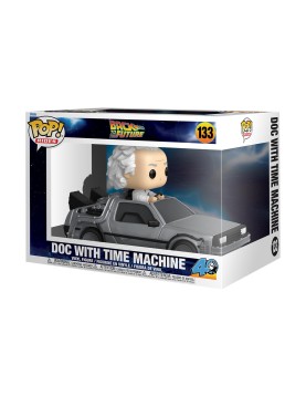 Funko Pop! Rides Deluxe: Back to the Future - Doc with Time Machine #133 Vinyl Figure